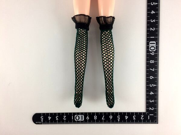ドールアクセサリ 1/6 女性用 靴下 ストッキング 濃緑 BS257 - 画像1
