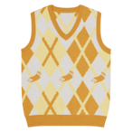 WIGGLE ARGYLE Knit Vest　[T0098]