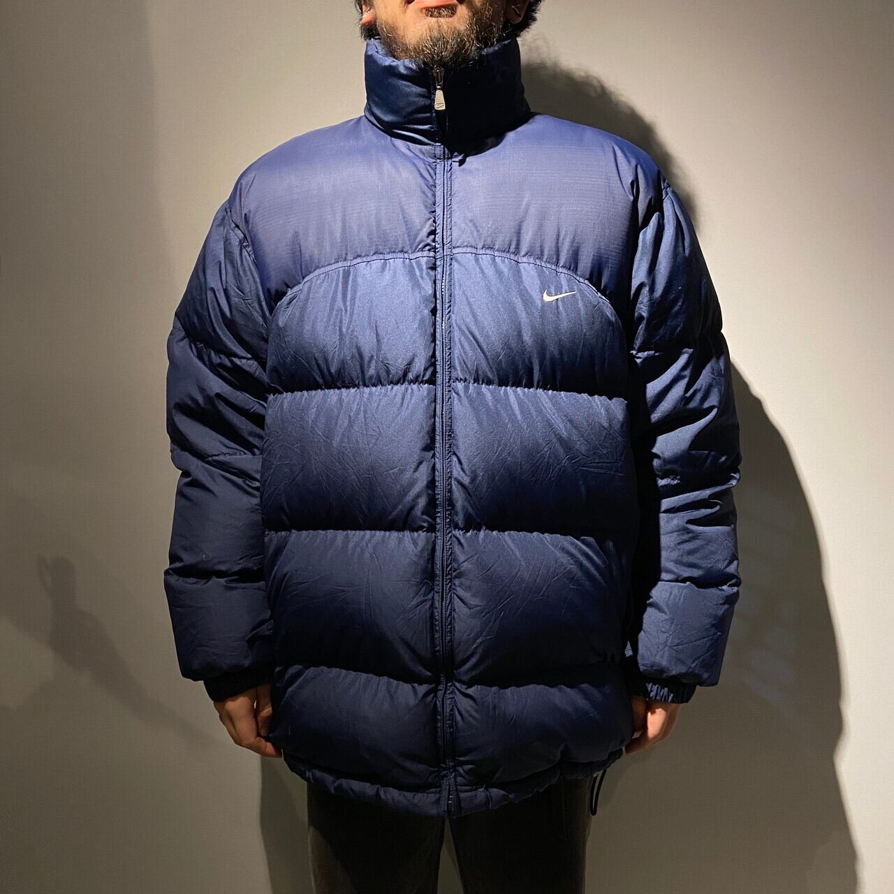 ナイキ フェイクダウン ジャケット ネイビー バックスウッシュ XL