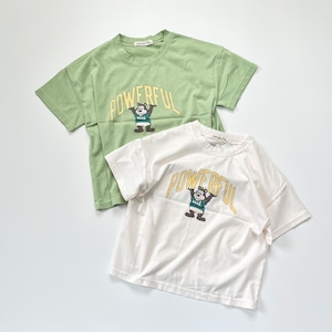 【Last1 green L(110)】LALALAND powerful tee 23su (韓国子供服 パワフルくまさんTシャツ)