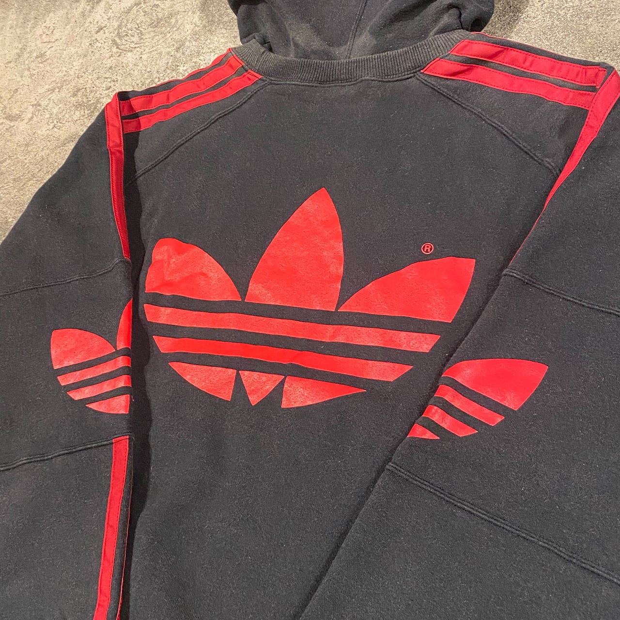 80s adidas L/S HOODED SWEAT アディダス デサント 長袖 パーカー