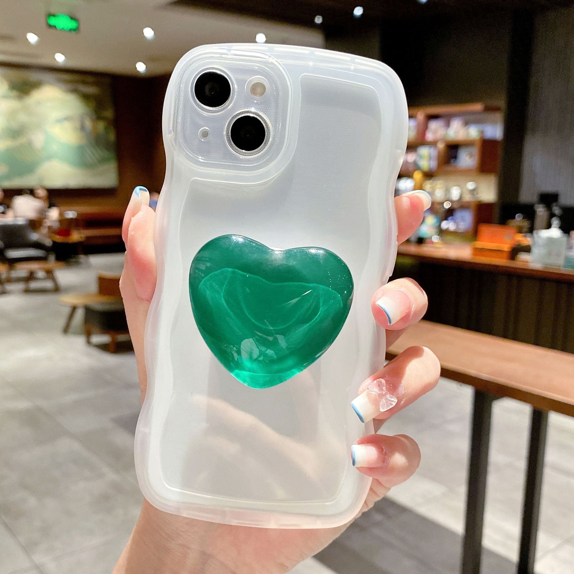 新型iPhone15対応】ぷっくりハートが可愛すぎ◎7色から選べる
