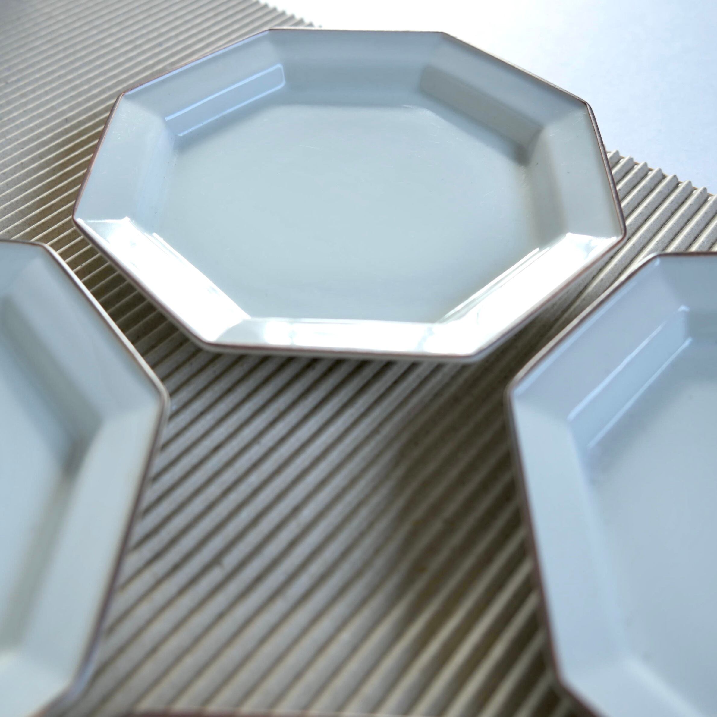 41124】【51111】九谷の白 八角形の平皿 / Kutani White Octagonal