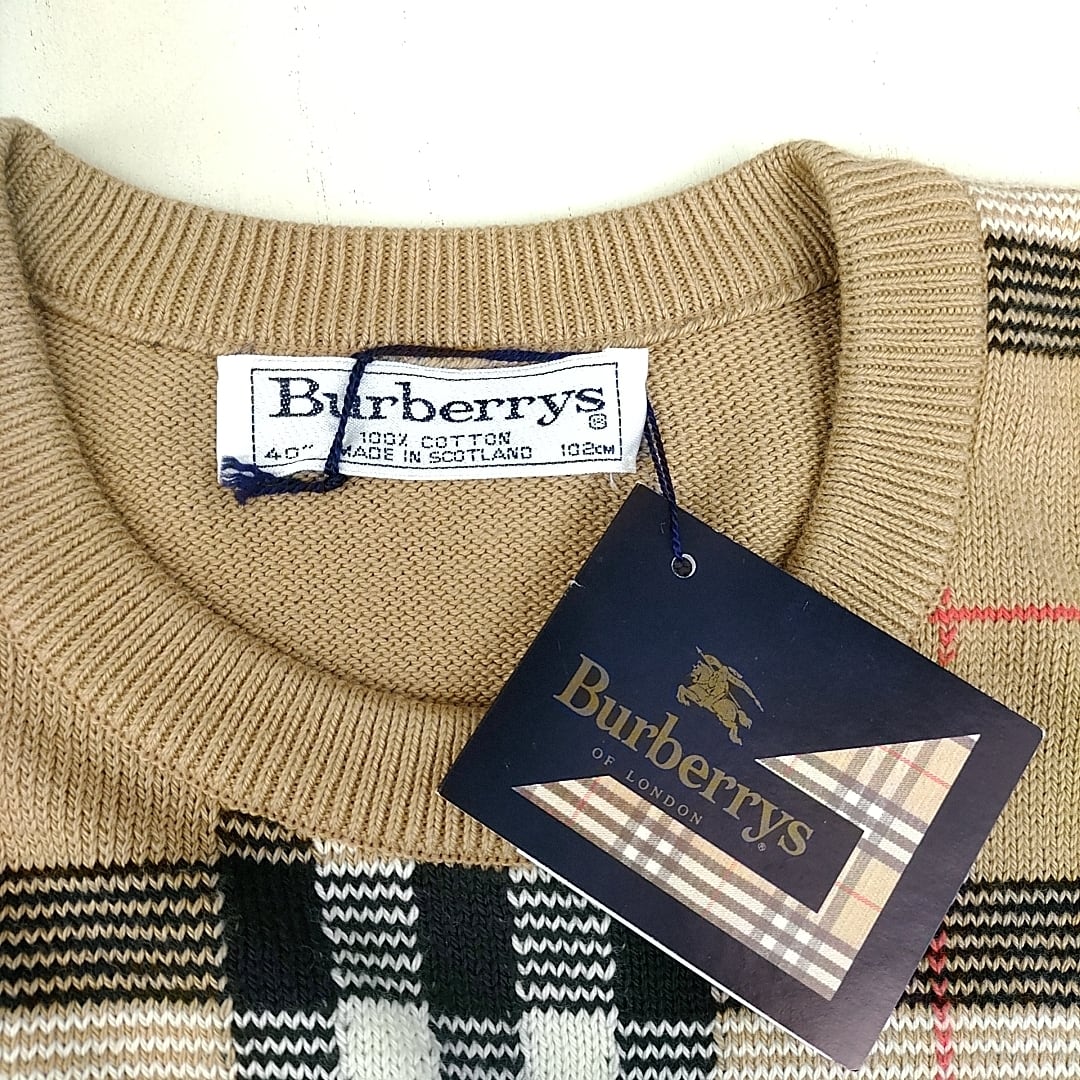 国内正規品/80s〜90s/スコットランド製】新品/バーバリーBurberry