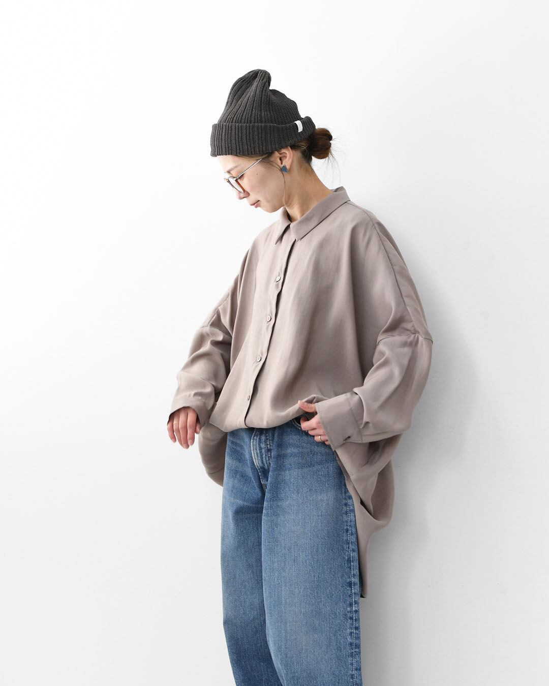 mizuiro ind [ミズイロ インド] wide tunic shirt [1-230129] ワイド