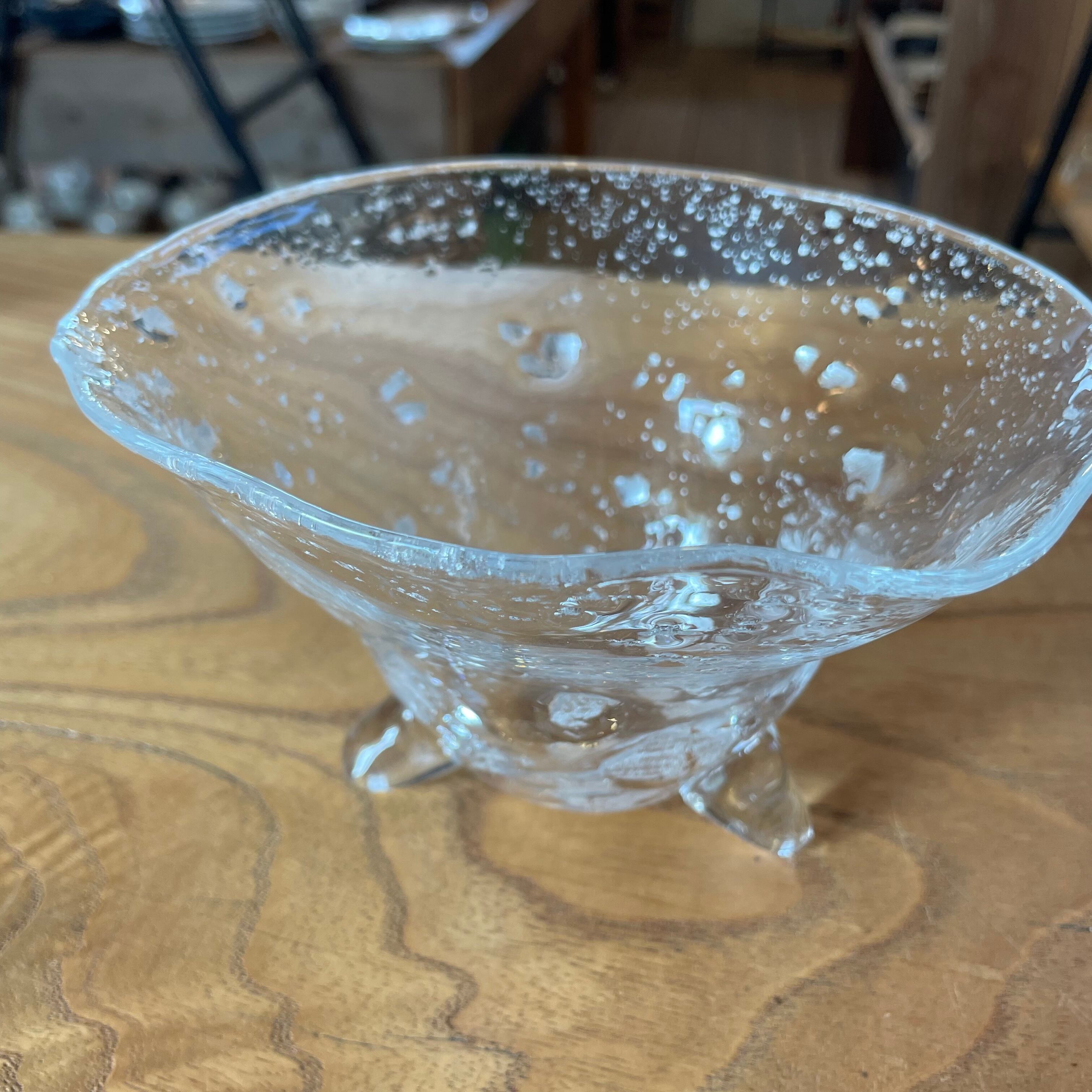 高山浩子 千切れ雲三つ足鉢 ガラス | ある日。うつわ家