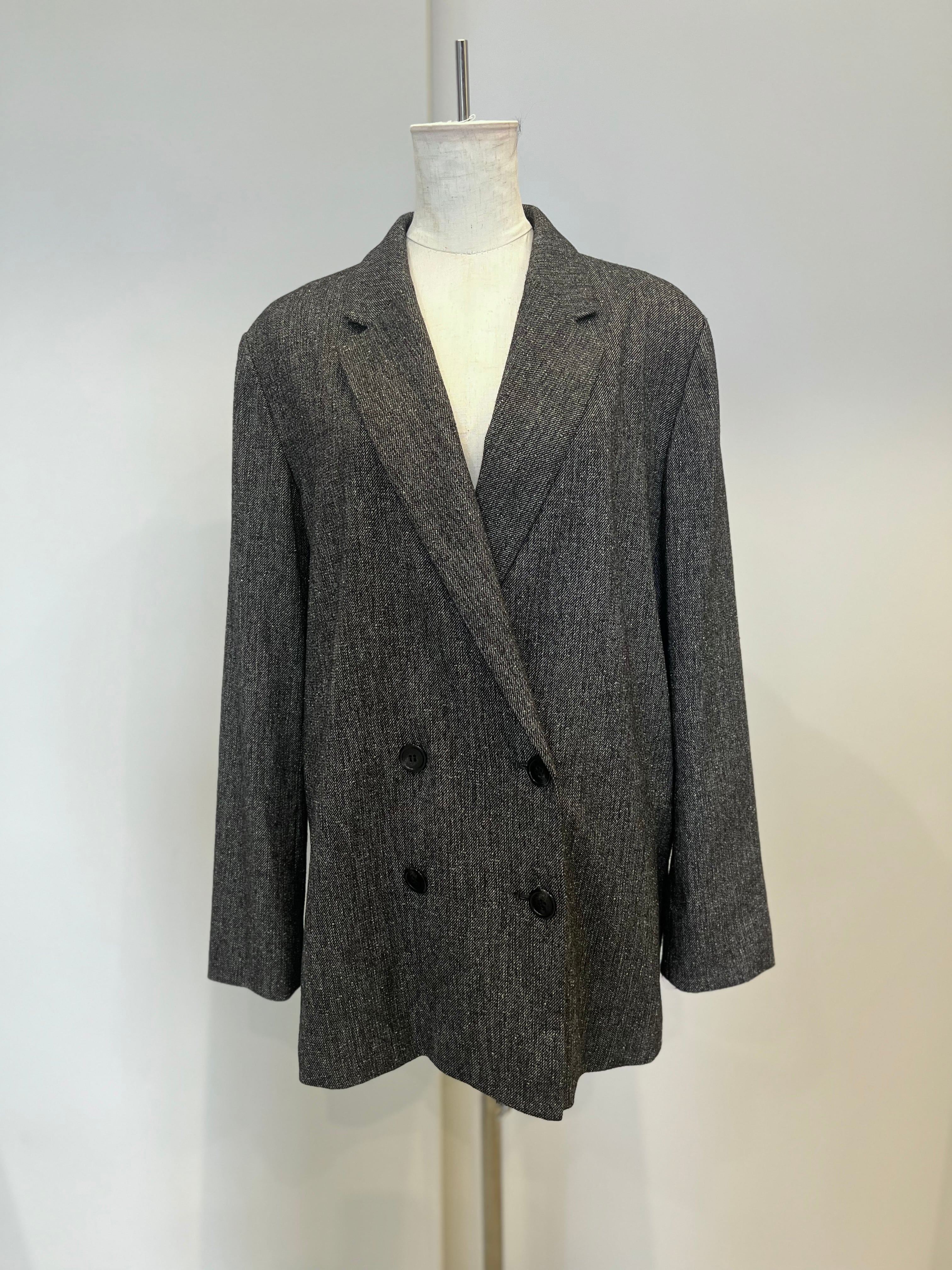 【PASSIONE】セットアップ可 杢ツイード調ウール混ジャケット 536414