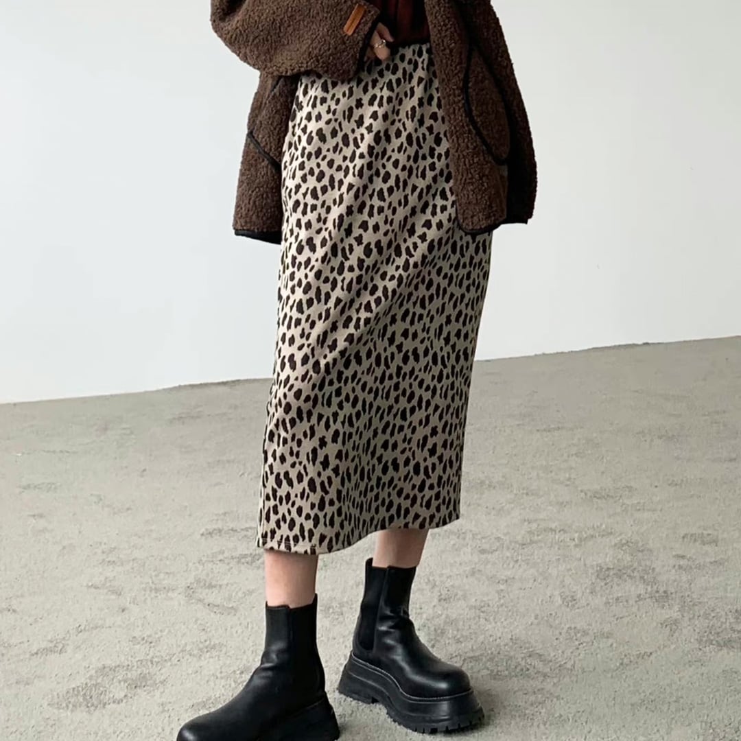 レオパードスリムスカート K0446