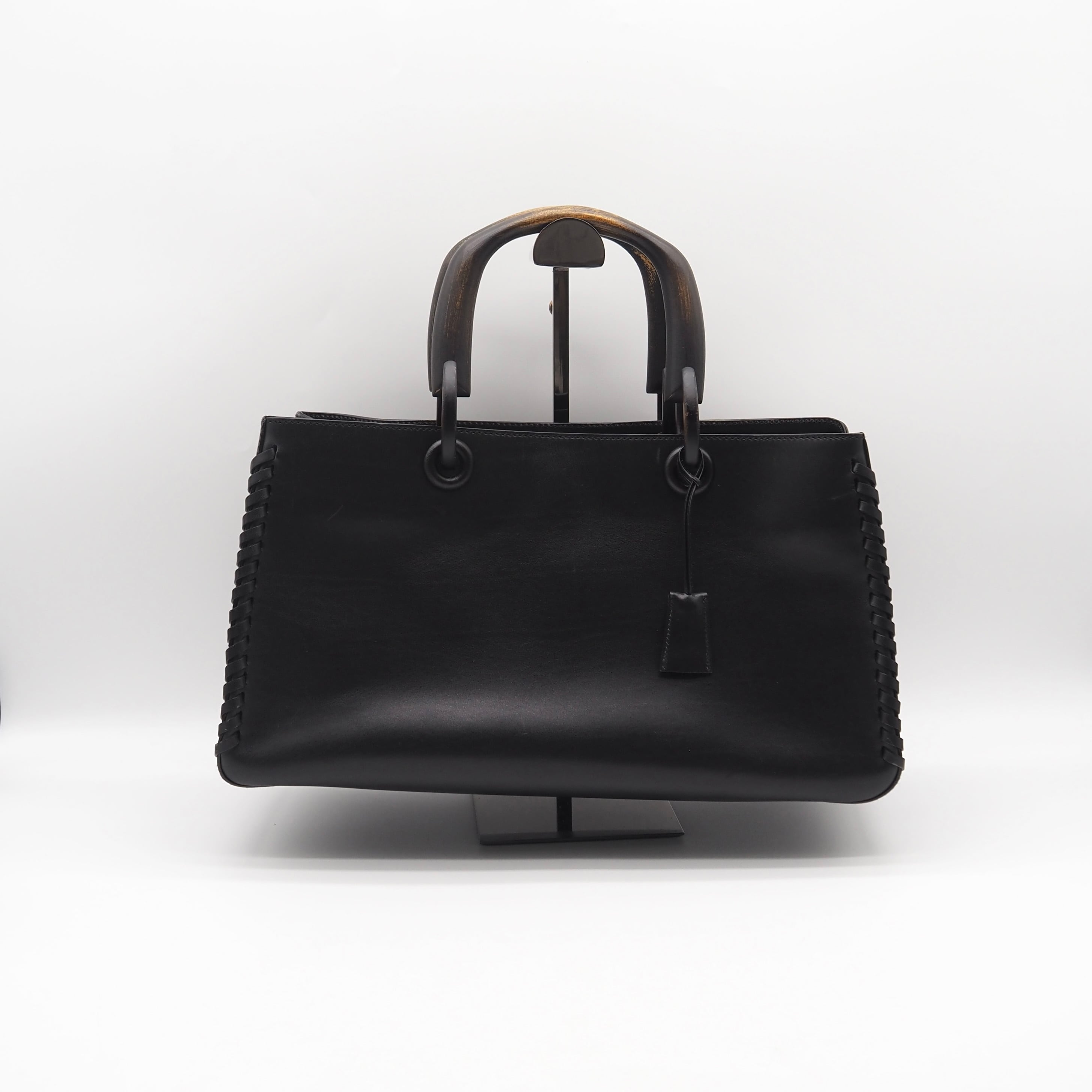 GUCCI レザー ウッドハンドバッグ ブラック グッチ 付属品付き | 2122TOKYO