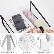 [DFsucces] プールバッグ 透明ビニールバッグ pvc 汚れにくい 防水 大容量 手提げバッグ お持ち運び便利 男女兼用 ビーチ/水泳/温泉/旅行/アウトドア用 (グレー, 30*30*15cm)