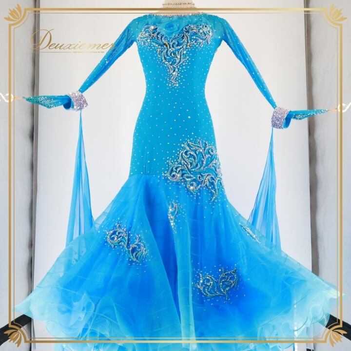 社交ダンス】チャコット Dance Sport パープル スタンダードドレス