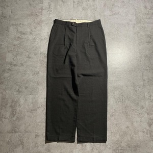 90s KENZO HOMME キュプラブラックウールスラックス 【W34】