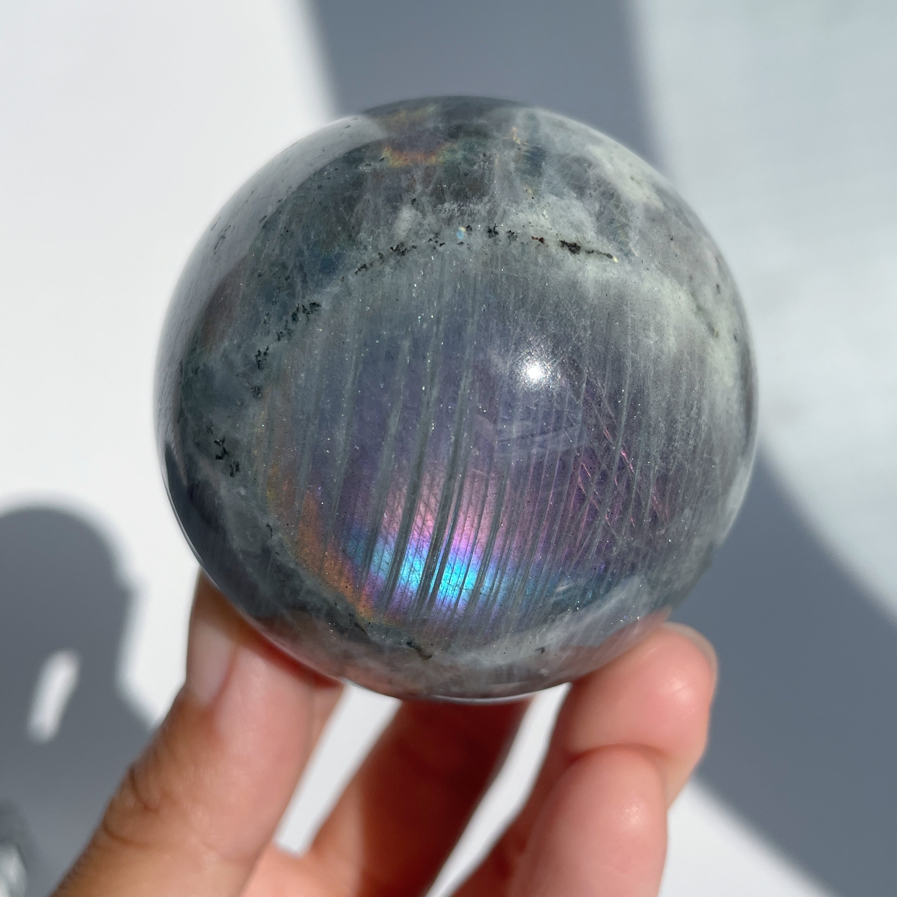 グレーのラブラドライト スフィア 03◇ Labradorite Sphere ◇天然石
