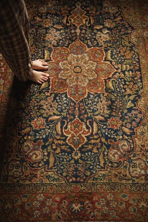 1075 -Semi Antique Percian khashan rug