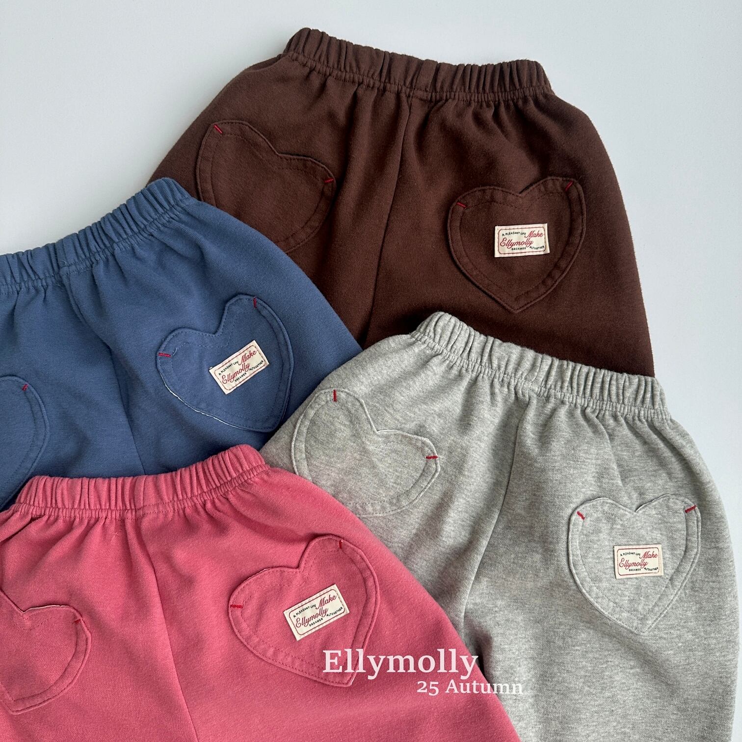 «Sold out»«ジュニアサイズあり»«elly molly» ハートジョガーパンツ 2colors