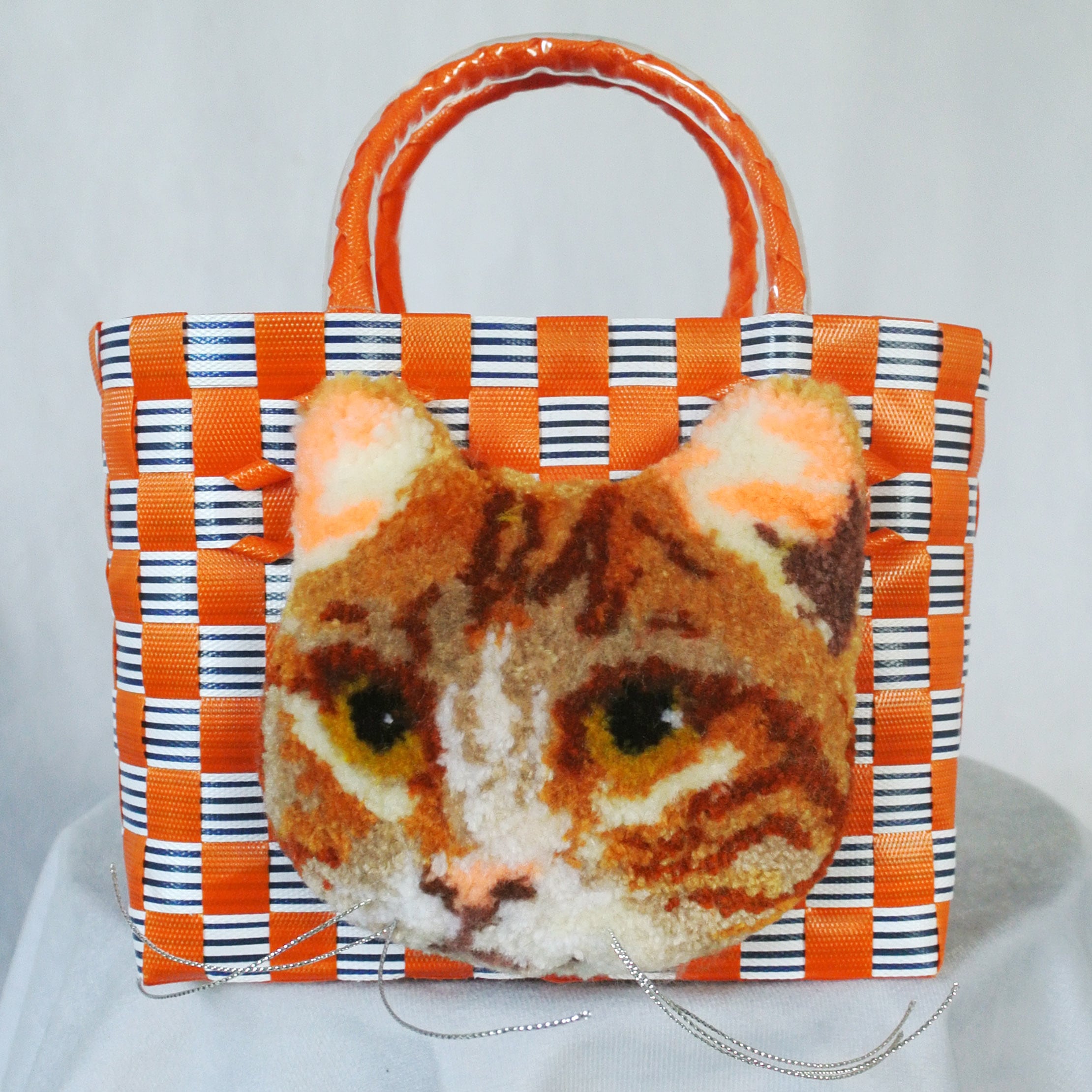 CAT IN DA HOUSE！ Cat face カゴ　サバ白　Small 人間用 | CAT IN DA HOUSE! ON LINE STORE