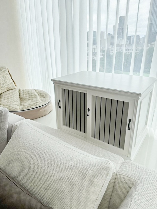 オーダーメイドドッグゲージ　1方柵・室内用犬小屋　（おしゃれな室内用ドッグハウス）W1500