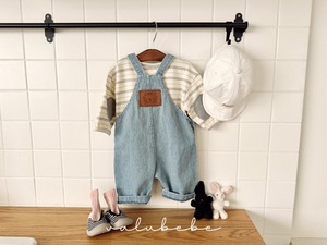 【valu bebe】 オールデイふっくらコットンT／グレーST（70〜90cm）