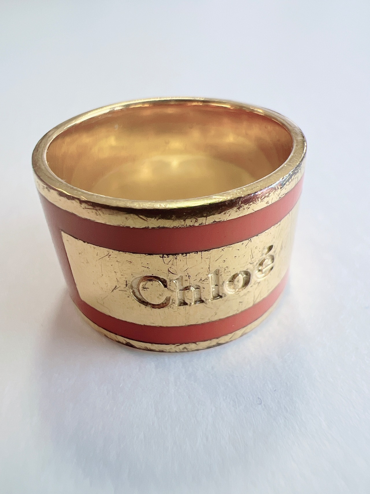 Chloe vintage bicolor ring terra cotta×gold 12号 - 5