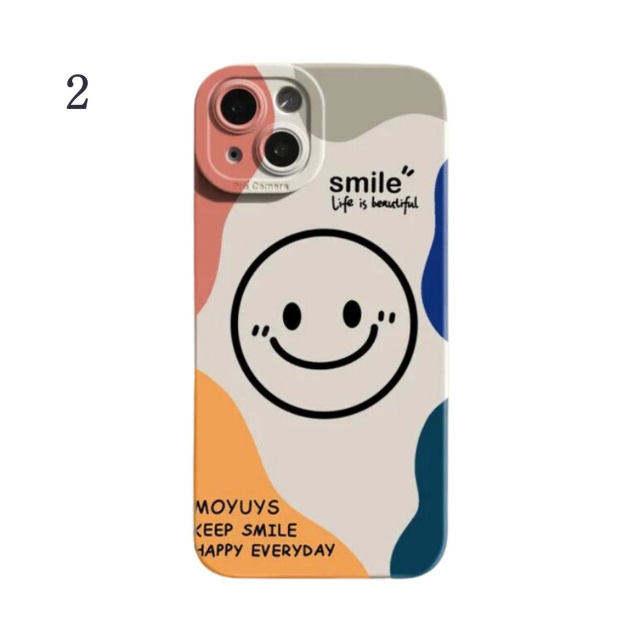 シンプル フェイス イラスト ペア iPhone スマホケース≪9COLOR≫【0277】