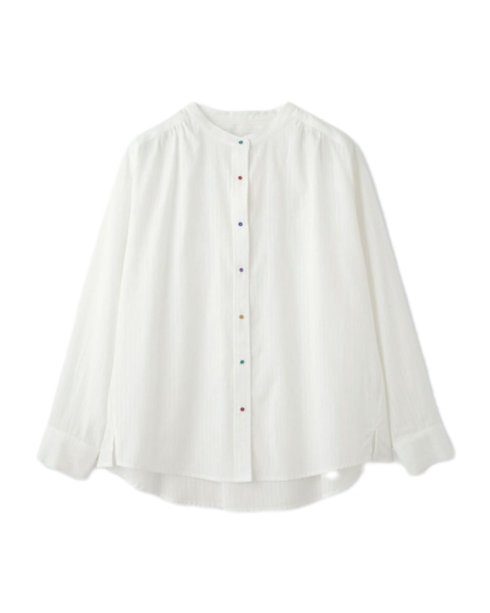 【Pont de Chalons】刺繍ボタンシャツ / OFFWHITE / 22580211