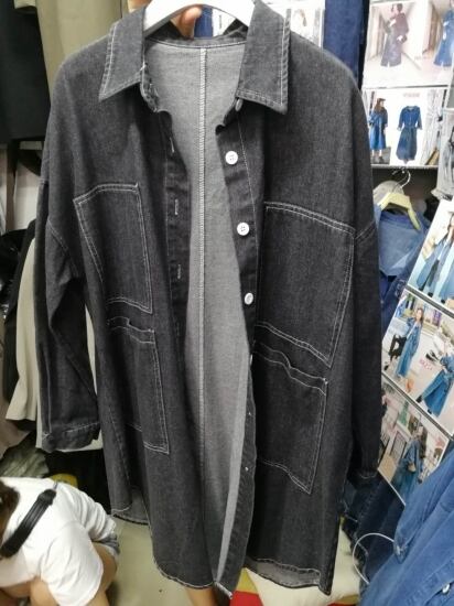 スリットデニムロングカーディガン