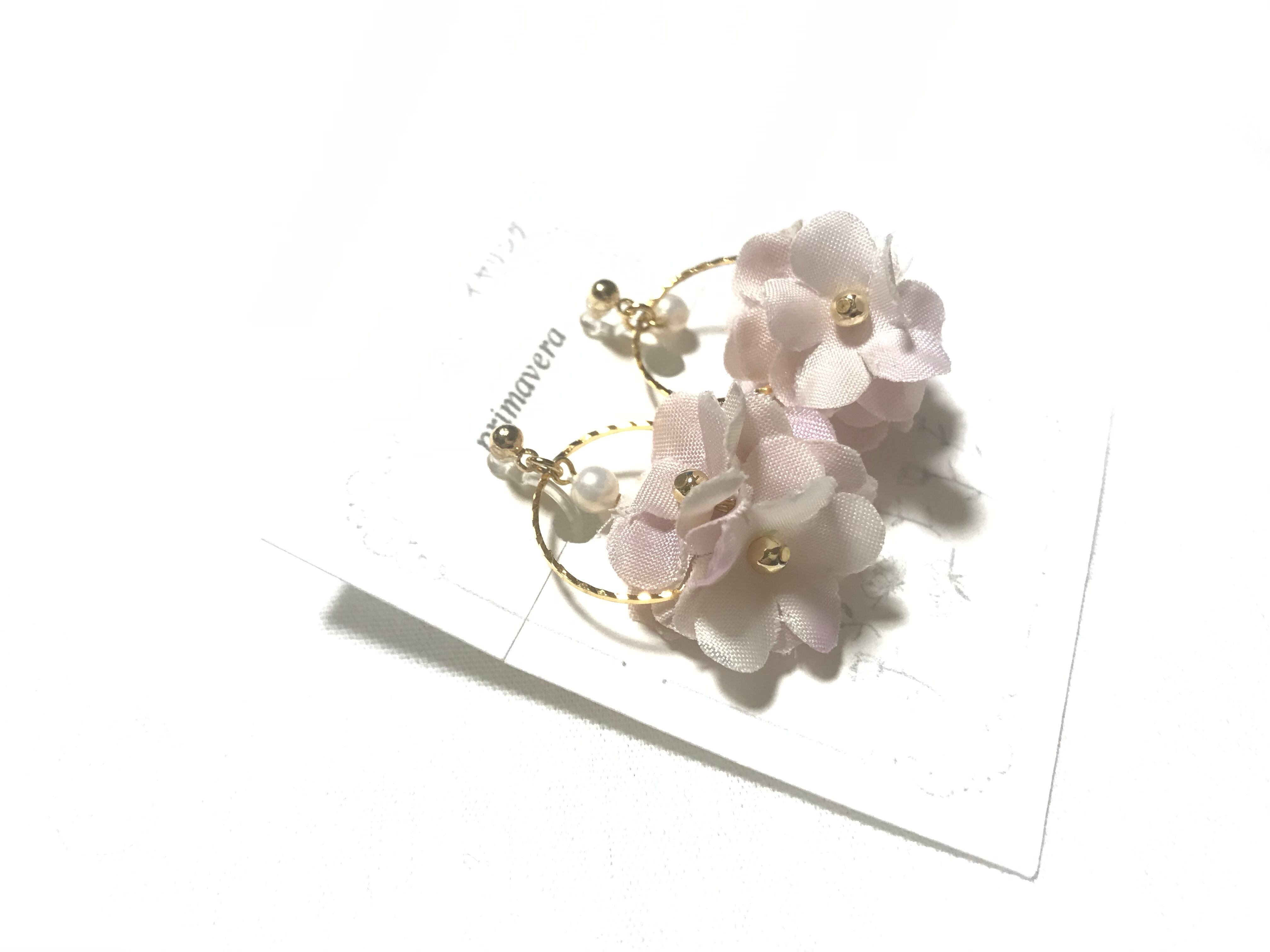 ピアス変更可能 Primavera お花イヤリング 京都 路地裏3坪雑貨店