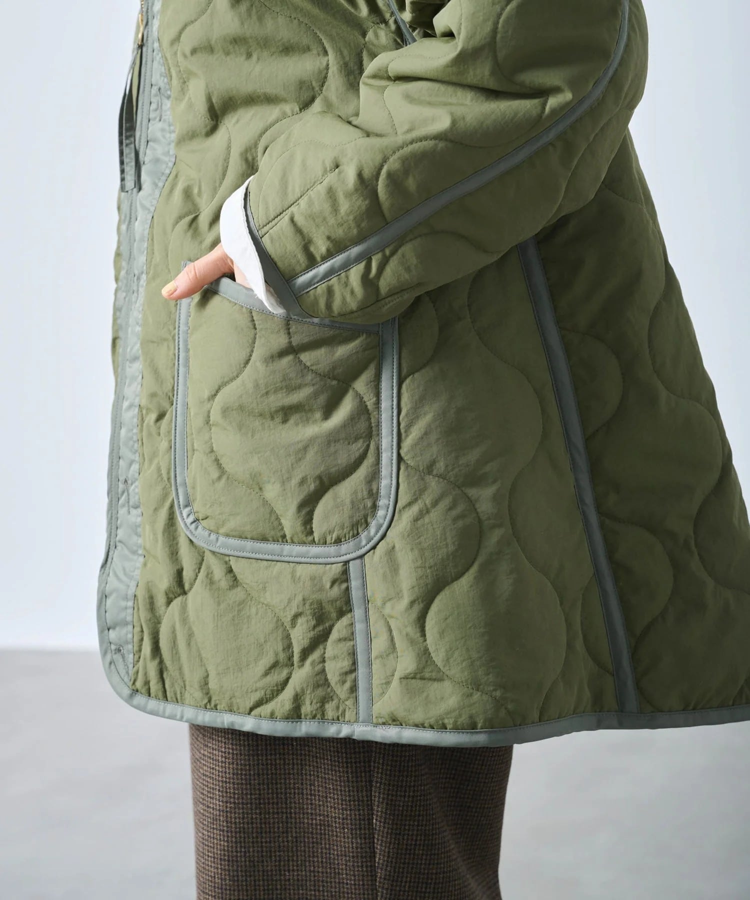 KHA:KI カーキ レディース ジャケット MIL QUILT ZIP UP JACKET