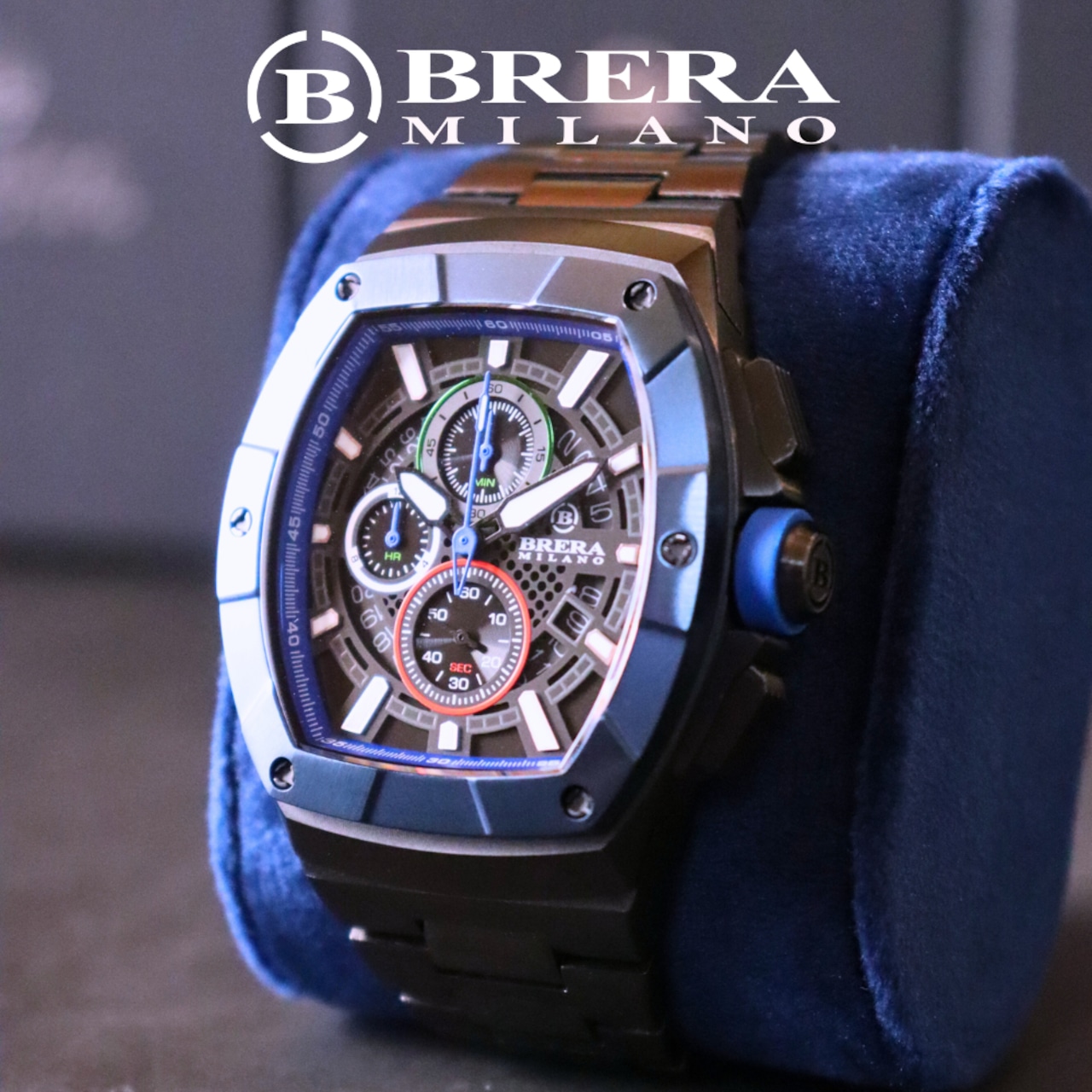 BRERA MILANO SUPERSPORTIVO TONNEAU QUARTZ CHRONOGRAPH
