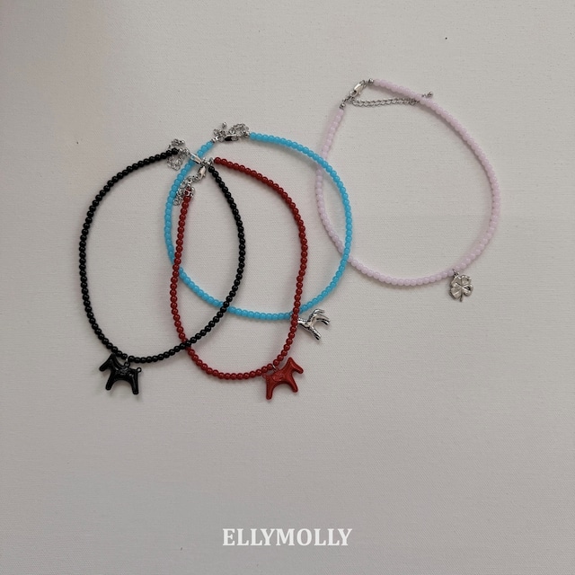 【取寄】elly molly|horse bead necklace|ホースビーズネックレス|FREE|kids&jr|26 autumn