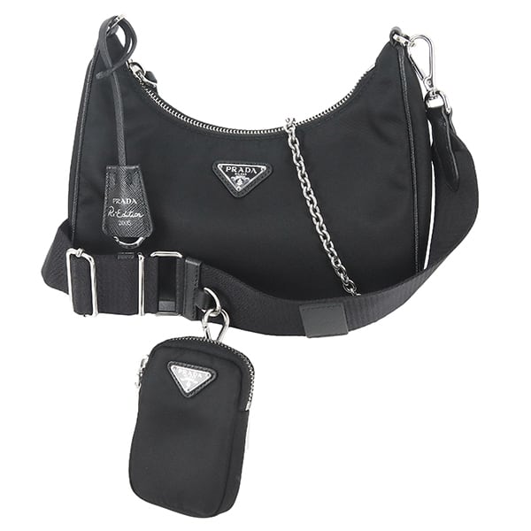 PRADA ショルダーバック プラダ サフィアーノ 1BD671 現行 ブラック Unused PRADA プラダ ショルダーバッグ 1BD671 ナイロン サフィアーノ