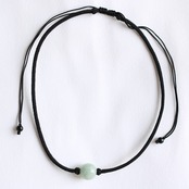 良質な大粒翡翠をシンプルカジュアルに！ 紐ネックレス 淡緑 A貨翡翠 jd_ne1124