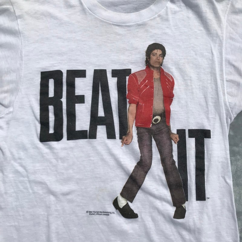 80's Michael Jackson マイケルジャクソン オフィシャル Tシャツ BEAT IT コピーライト入り オリジナル Sサイズ  ヴィンテージ | agito vintage powered by BASE