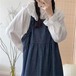 2色／フリルストラップAラインジャンスカ ・12029
