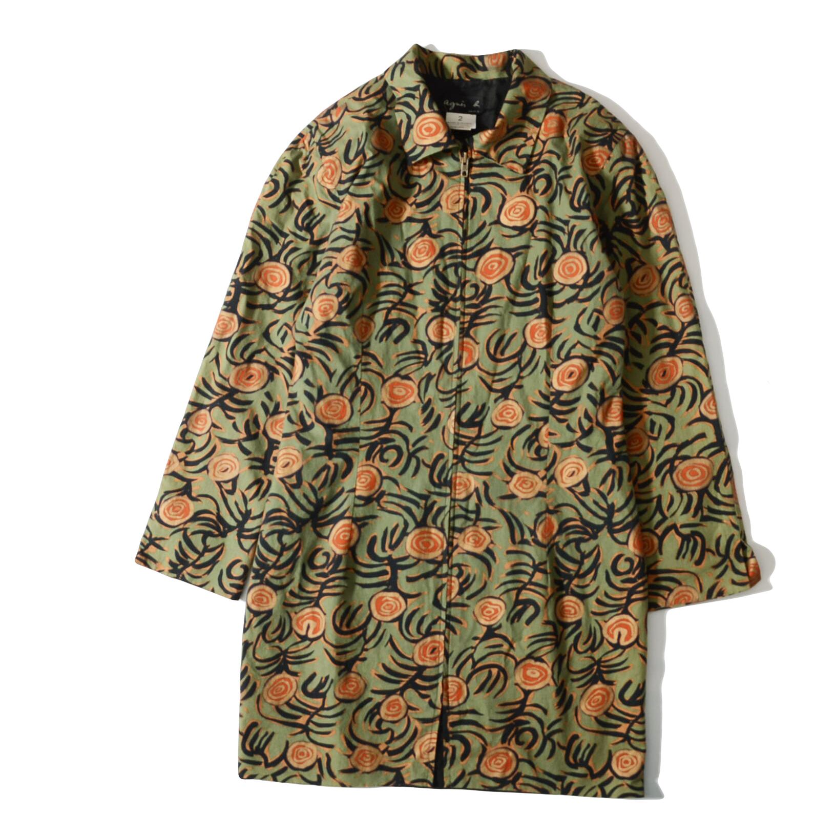 agnes b.   floral  cotton zipup  spring coat