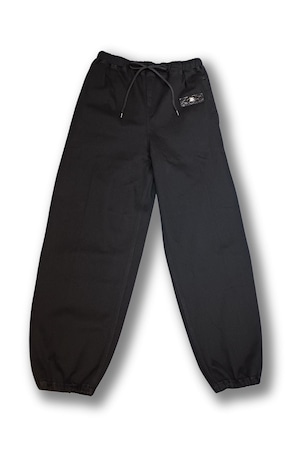 【限定モデル】黒作務衣パンツ/BLACK SAMUE PANTS【クロコダイルレザー】【岡山県産デニム】