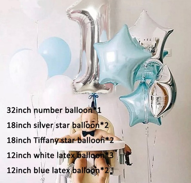 即納バースデーバルーンblue