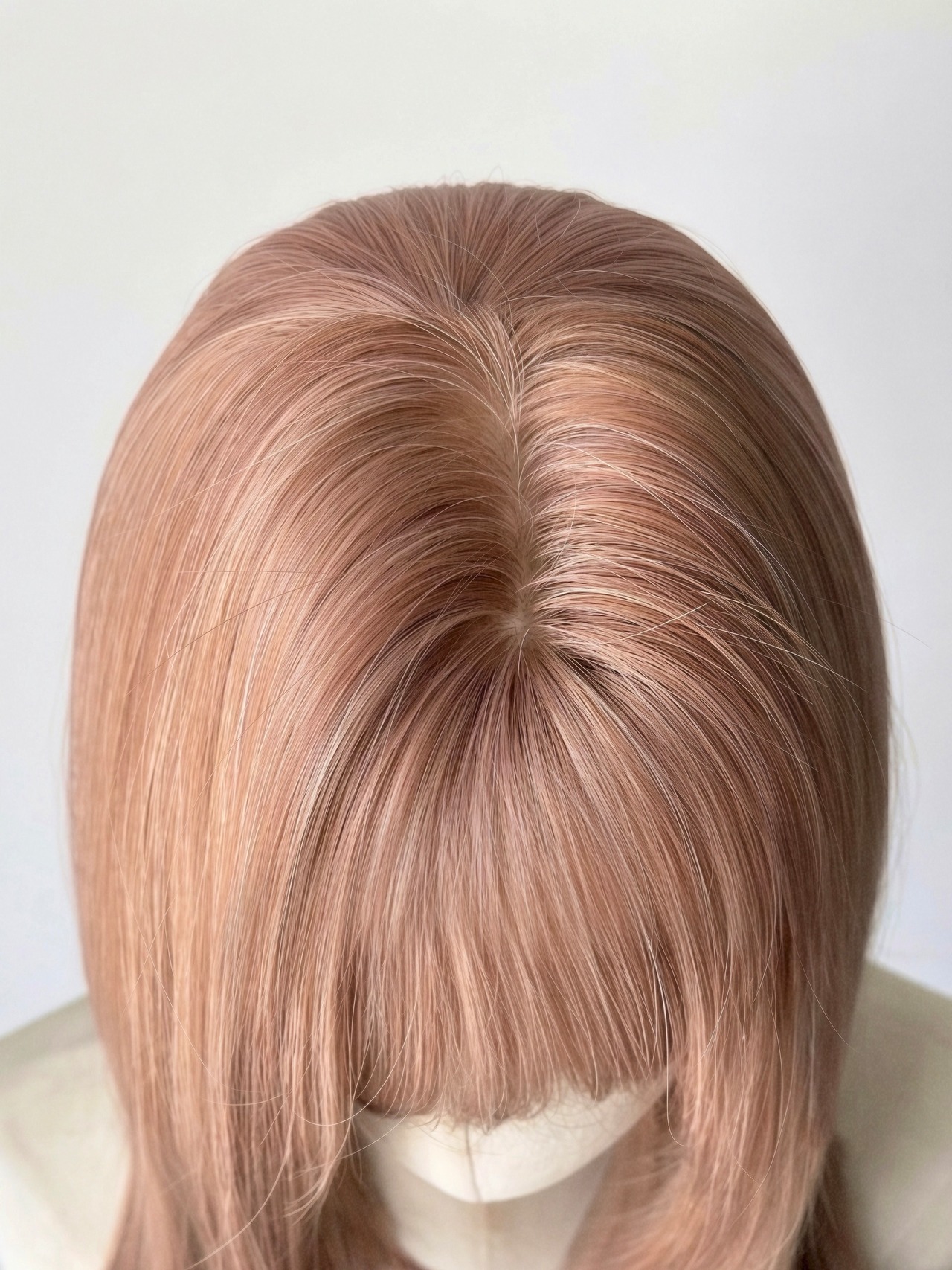 Basic - Peach Coral Layered Wig【商品番号 1027】レースフロントなし×