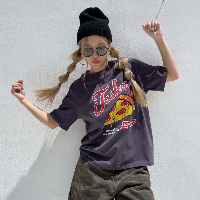 'Pizza'print tee#7006