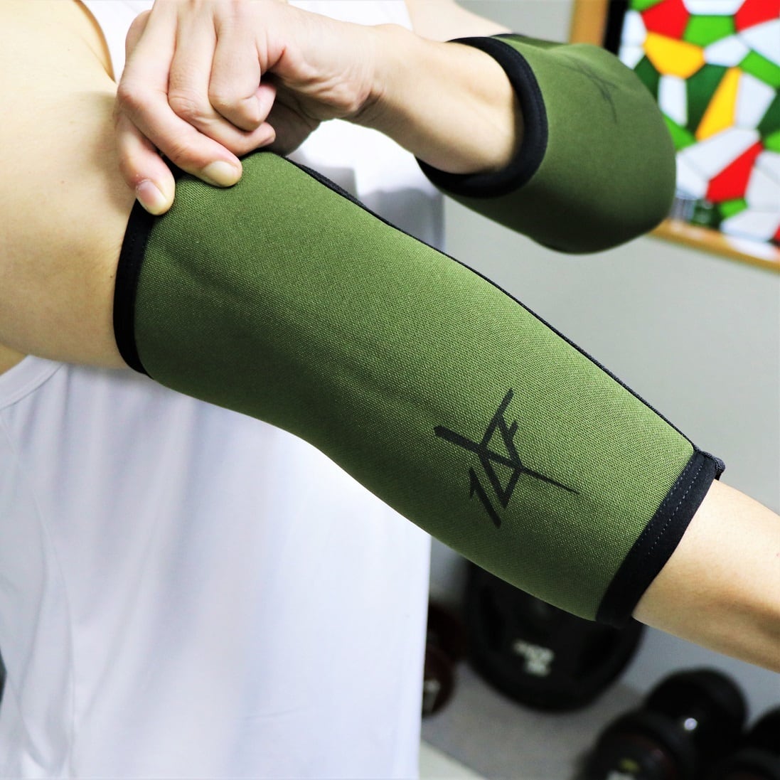 10FIT TE-62 elbow sleeve エルボースリーブ トレーニング 筋トレ 緑