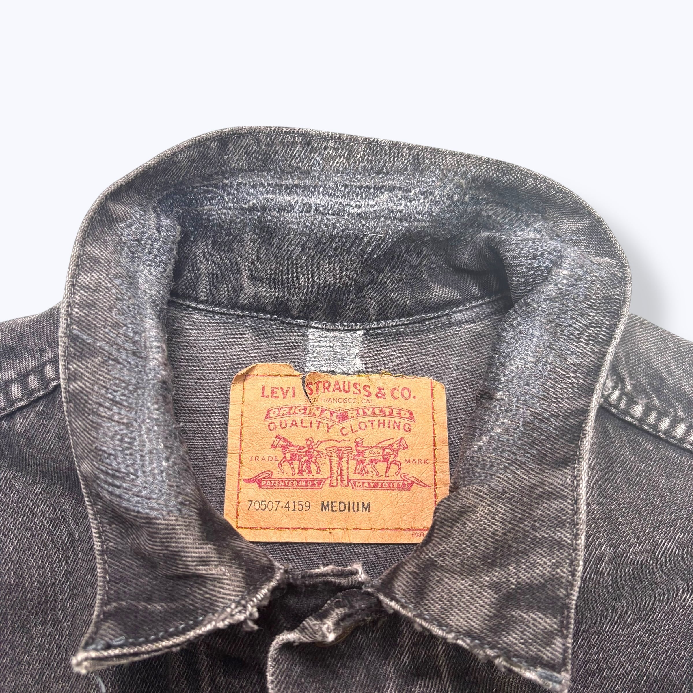 90s Levi's 70507 Black Denim Jacket Made in USA 【M】 90年代