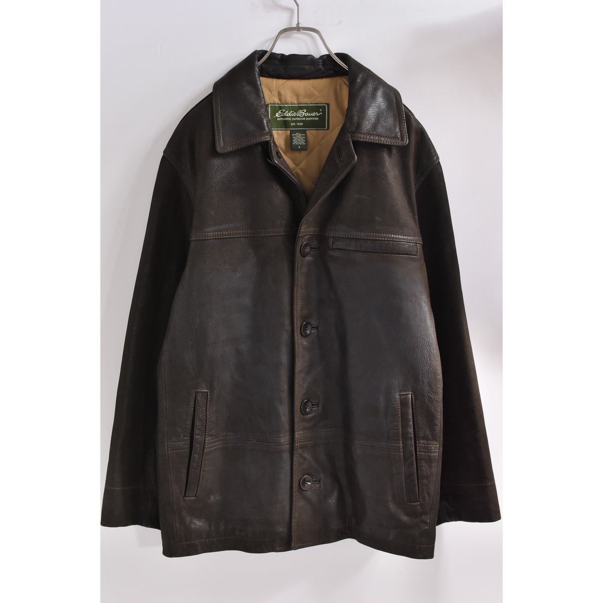 EDDIE BAUER / car coat leather jacketきんにくんメンズ