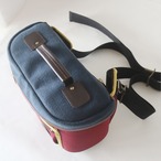 カメラバッグ：araragi camera bag - Hemp cotton top (バーガンディ×ネイビー)