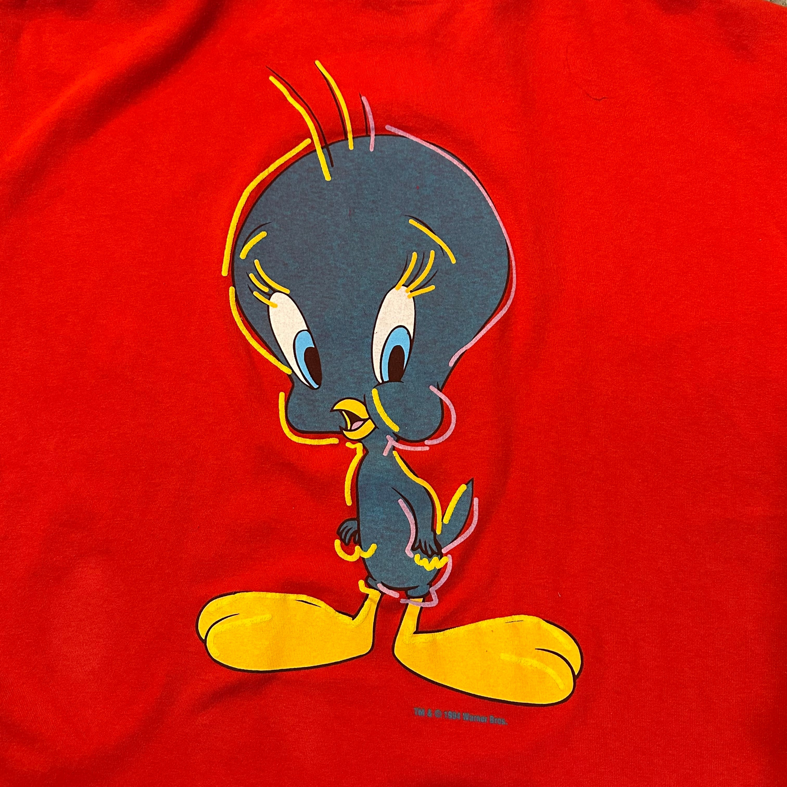 90s トゥイーティー 天使Tシャツ Tweety XL USA製 90s E944】90s artex tweety T-shirt / 90年代 アルテックス