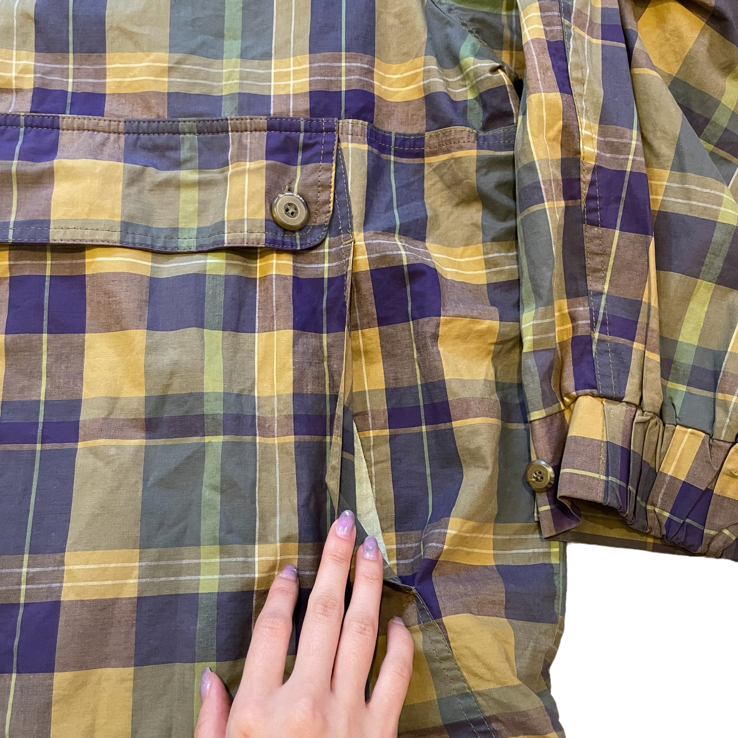 90s GAP check pattern cotton anorak parka | What