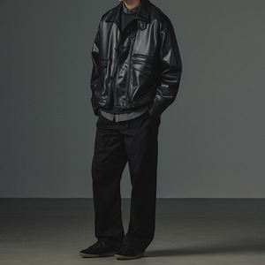 フェイクレザーブルゾン　964