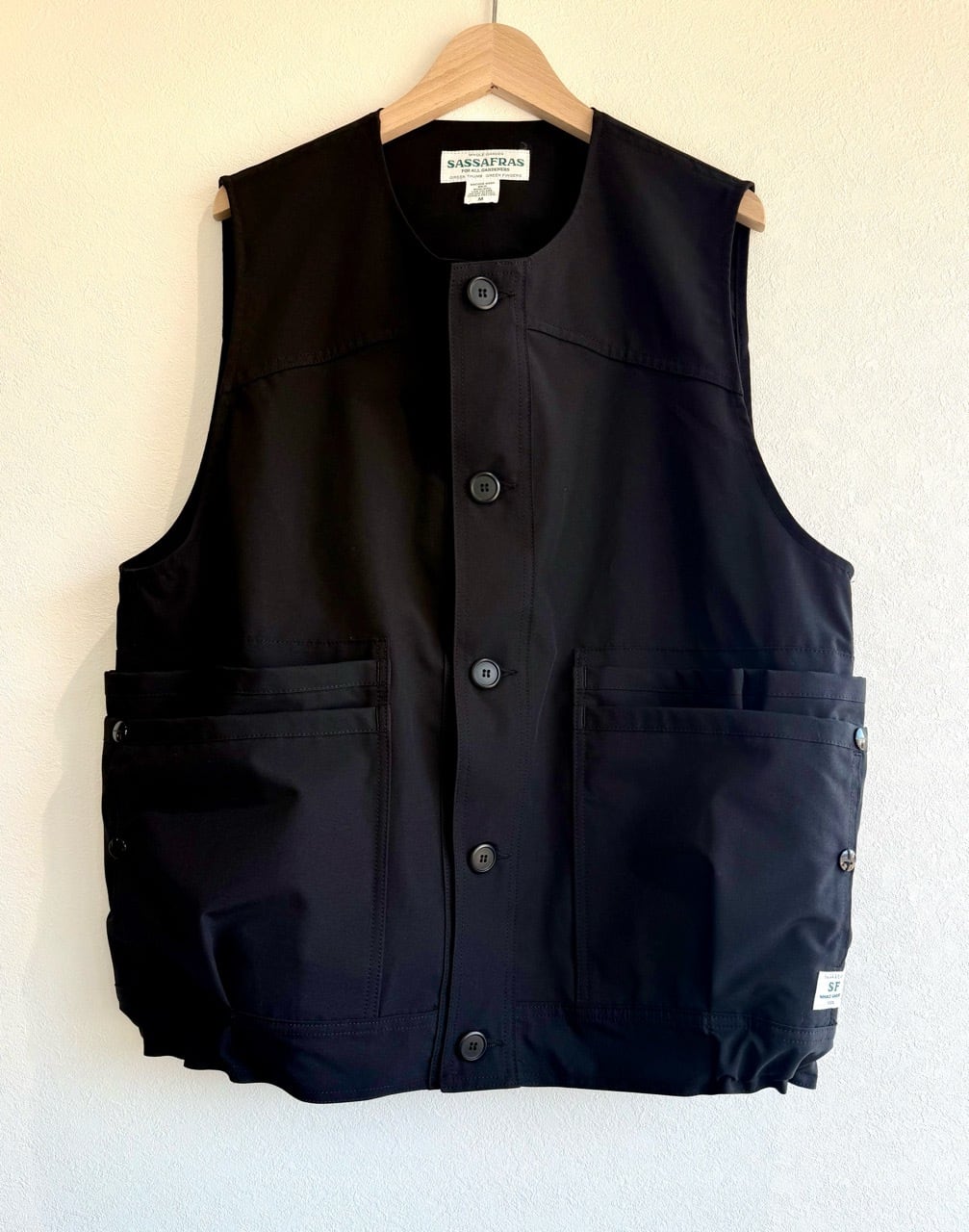 SASSAFRAS] overgrown hiker vest SF-252273 ササフラス オーバー