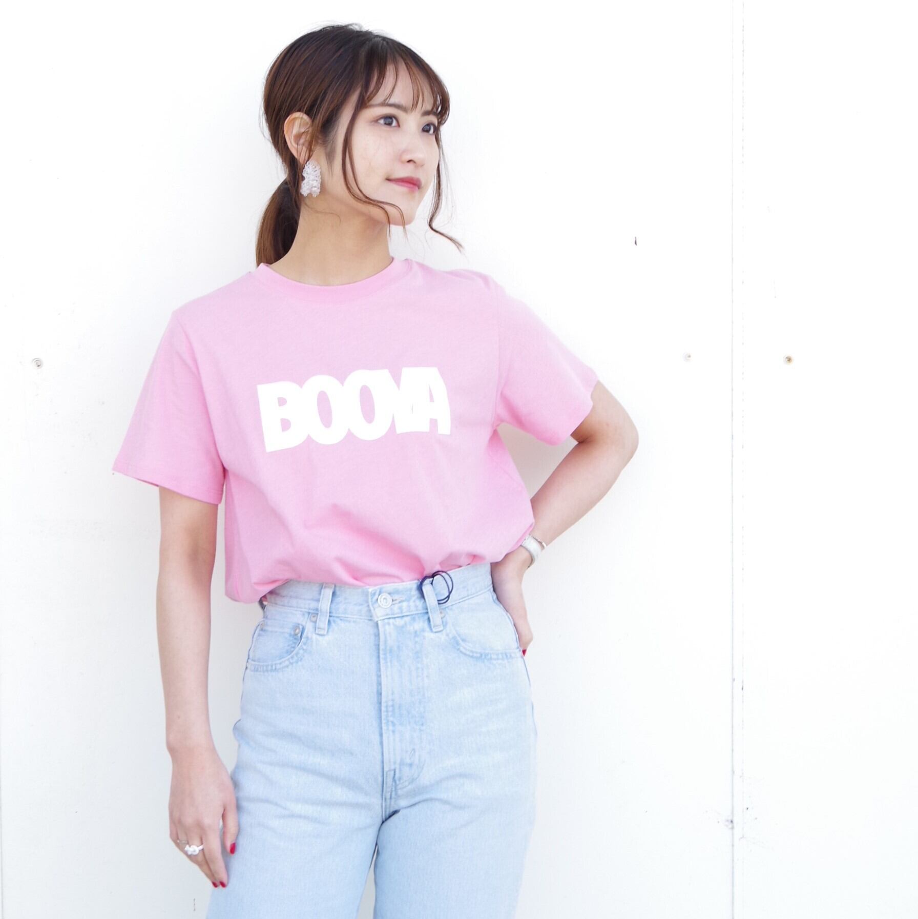 Mila Owen (ミラオーウェン) Aライン半袖ロゴプリントTシャツ MINImal Concept