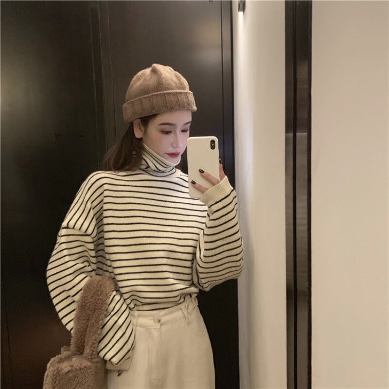 セーター ストライプルーズプルオーバー トップス スプリングシャツ 春物 ブラックストロベリース55374758278