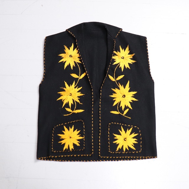 1960s~70s Hand Made Wool Vest K253